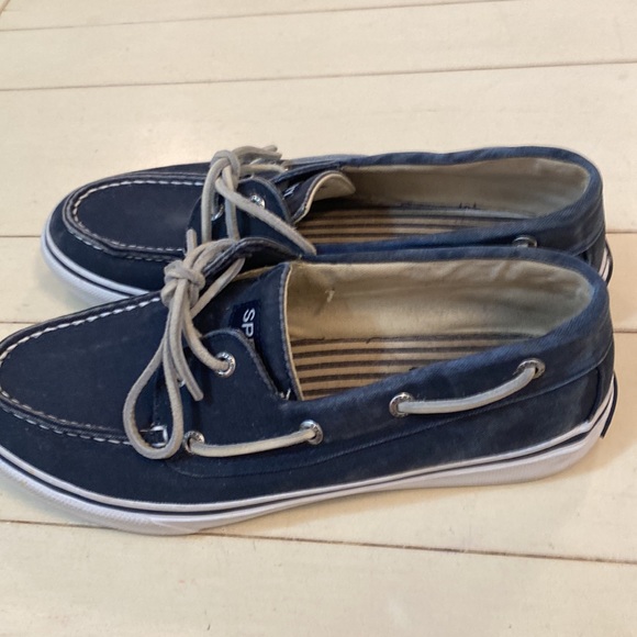 Men’s fabric Sperry Topsider in navy. Size 9 - Picture 5 of 6
